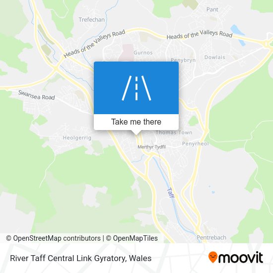 River Taff Central Link Gyratory map