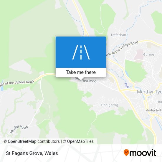 St Fagans Grove map