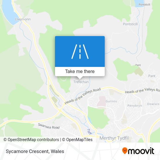 Sycamore Crescent map