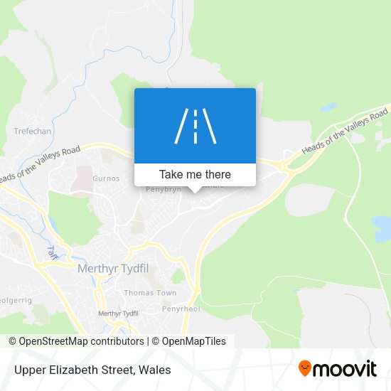Upper Elizabeth Street map