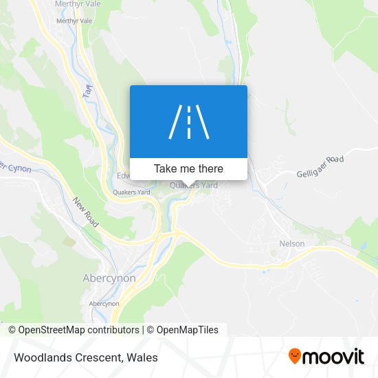 Woodlands Crescent map