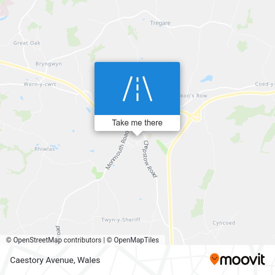 Caestory Avenue map
