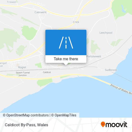 Caldicot By-Pass map