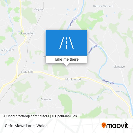 Cefn Mawr Lane map