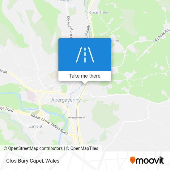 Clos Bury Capel map