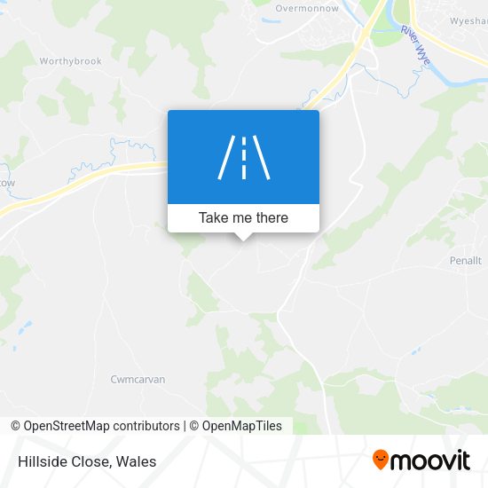 Hillside Close map