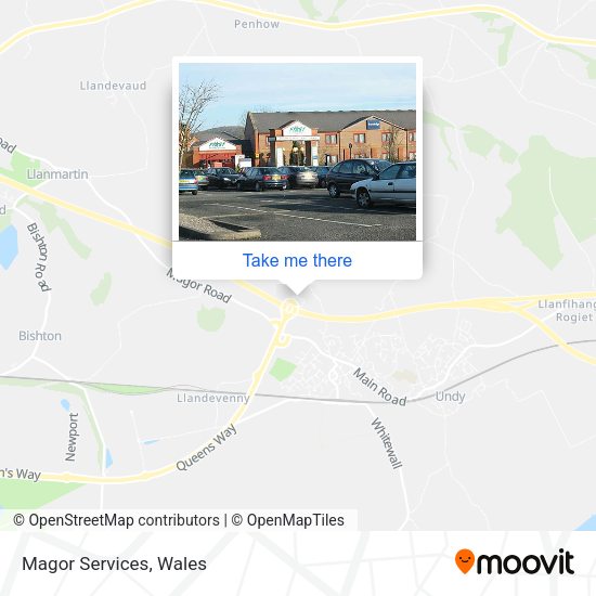 Magor Services map