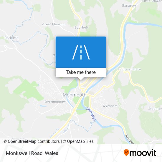 Monkswell Road map