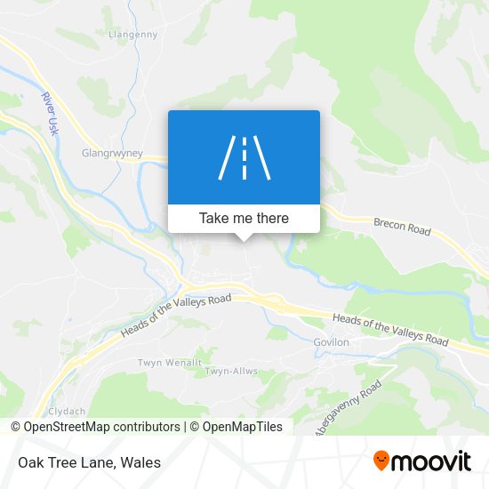 Oak Tree Lane map