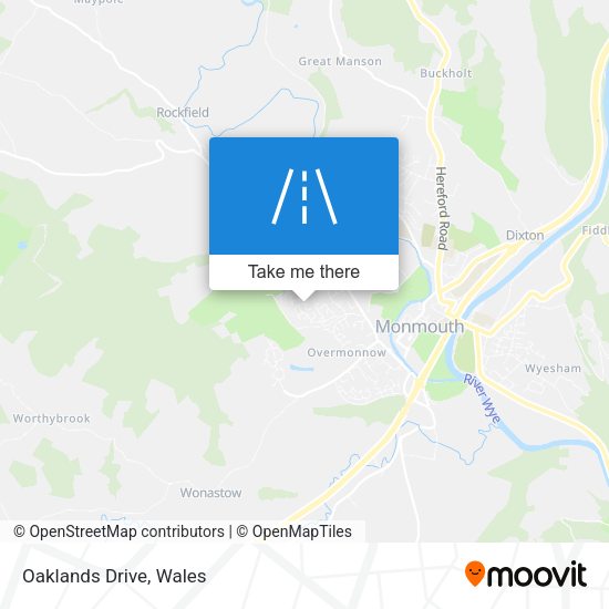 Oaklands Drive map