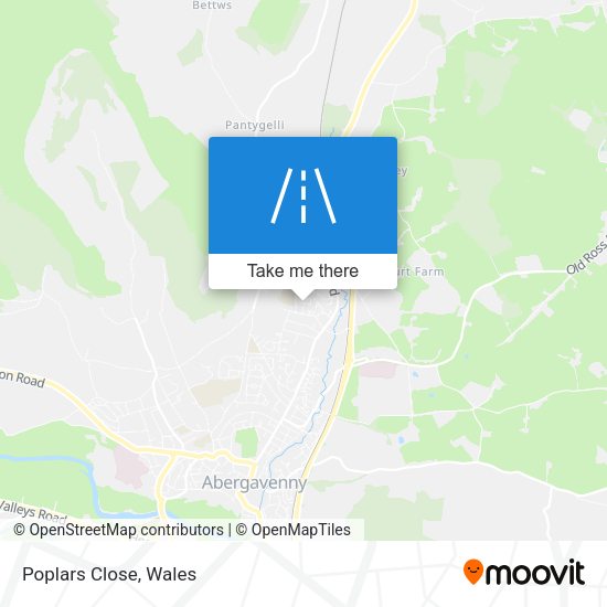 Poplars Close map