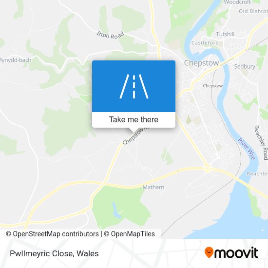Pwllmeyric Close map