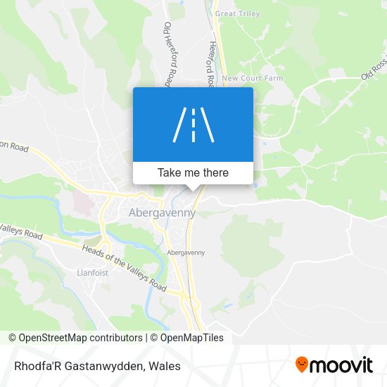 Rhodfa'R Gastanwydden map