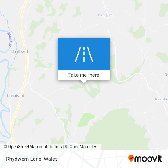 Rhydwern Lane map