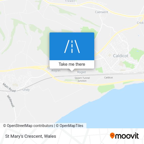 St Mary's Crescent map