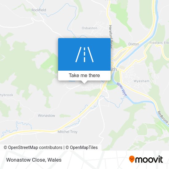 Wonastow Close map