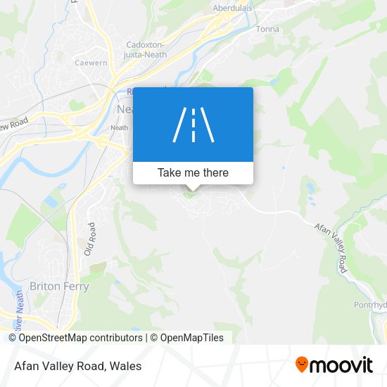 Afan Valley Road map