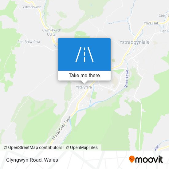 Clyngwyn Road map