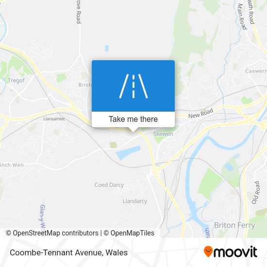 Coombe-Tennant Avenue map