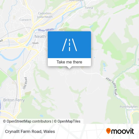 Crynallt Farm Road map