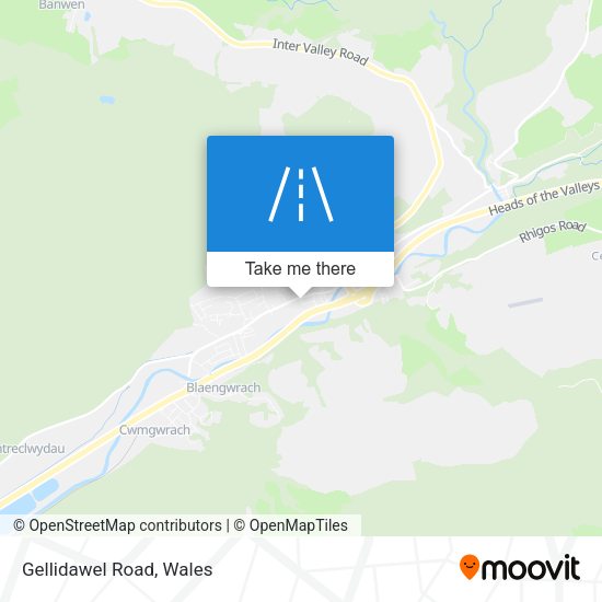 Gellidawel Road map
