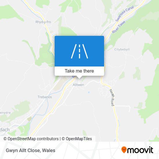 Gwyn Allt Close map