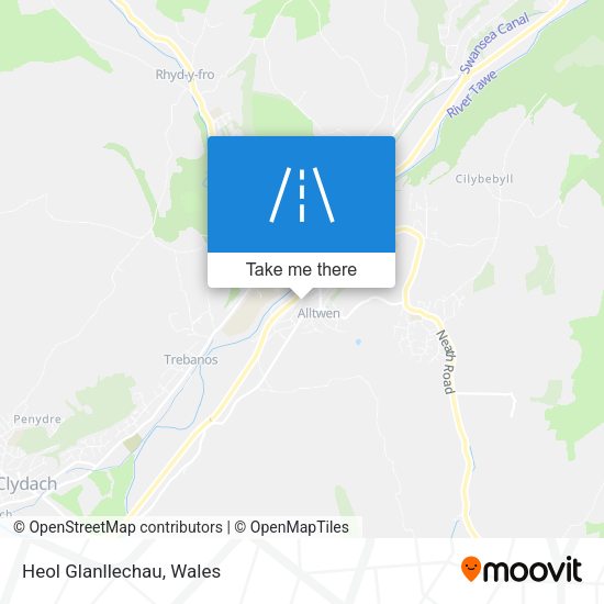 Heol Glanllechau map