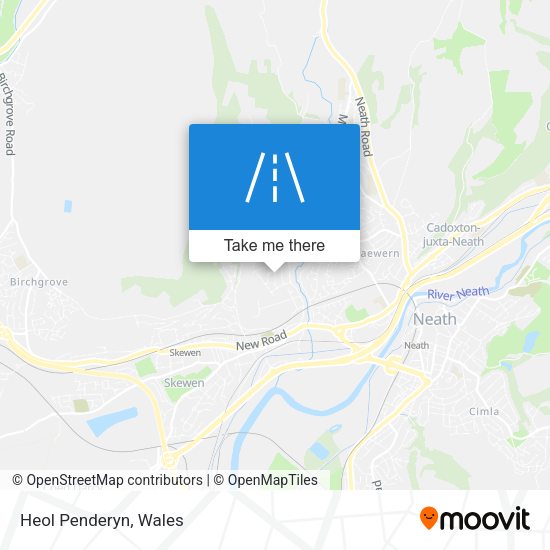 Heol Penderyn map
