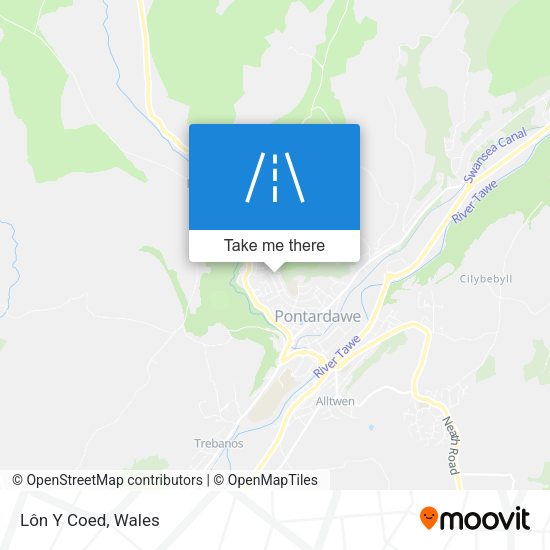 Lôn Y Coed map
