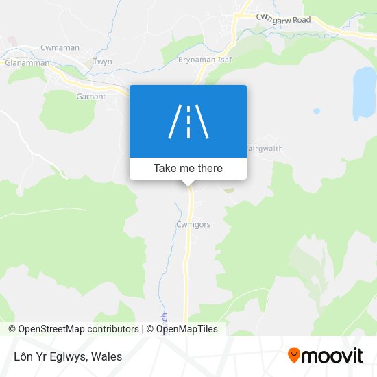 Lôn Yr Eglwys map