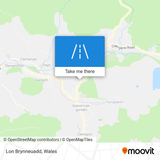 Lon Brynneuadd map