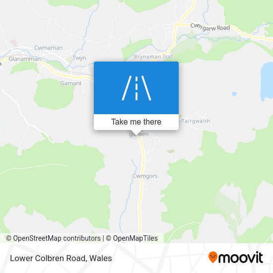 Lower Colbren Road map