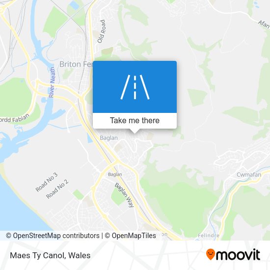 Maes Ty Canol map