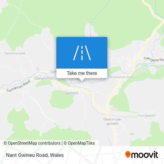 Nant Gwineu Road map