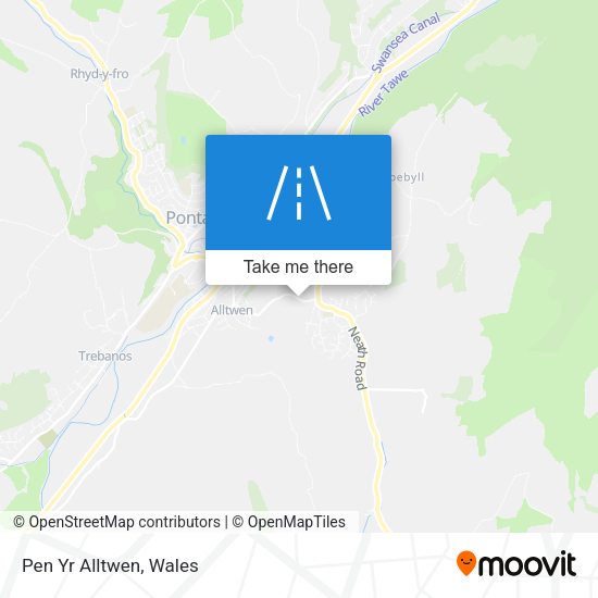 Pen Yr Alltwen map