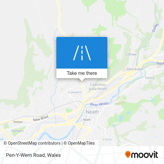 Pen-Y-Wern Road map