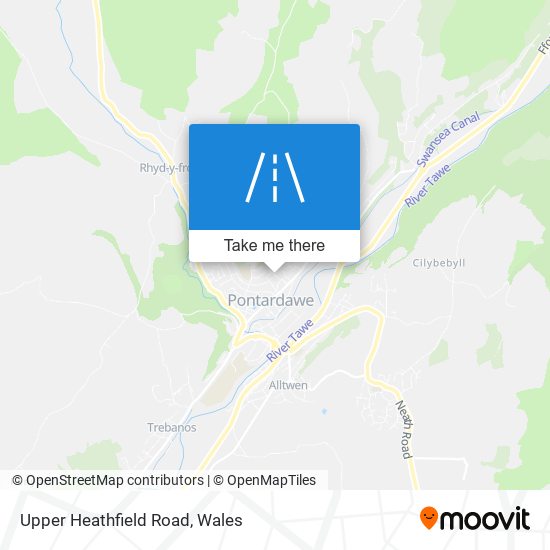 Upper Heathfield Road map