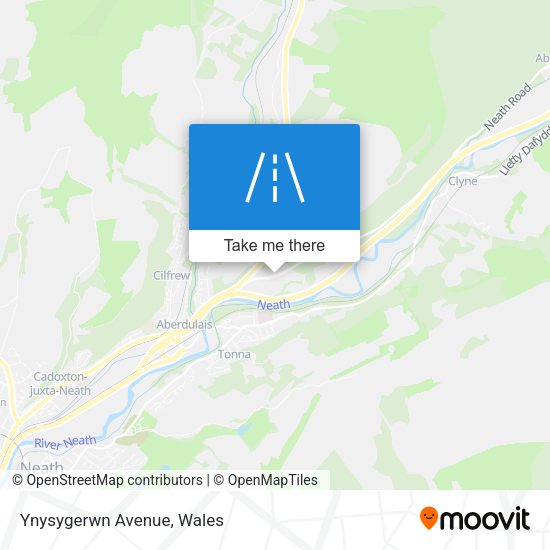 Ynysygerwn Avenue map