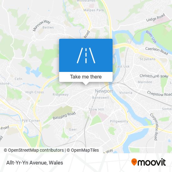 Allt-Yr-Yn Avenue map