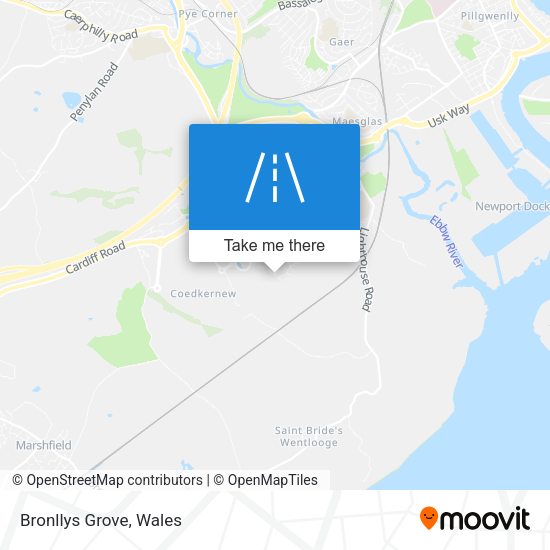 Bronllys Grove map