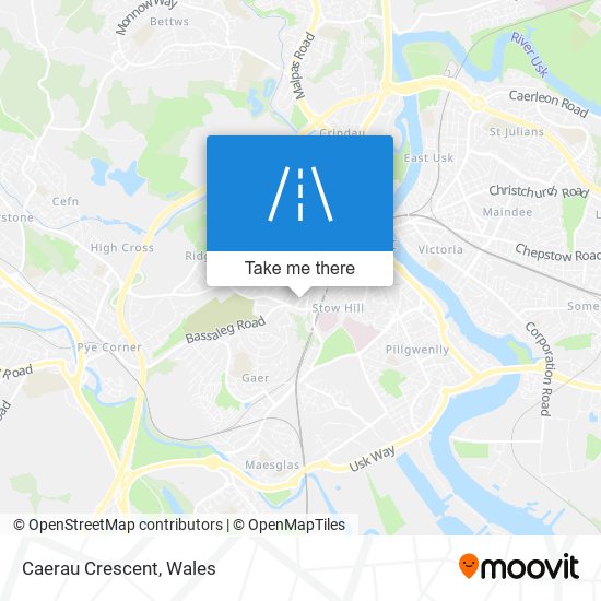 Caerau Crescent map