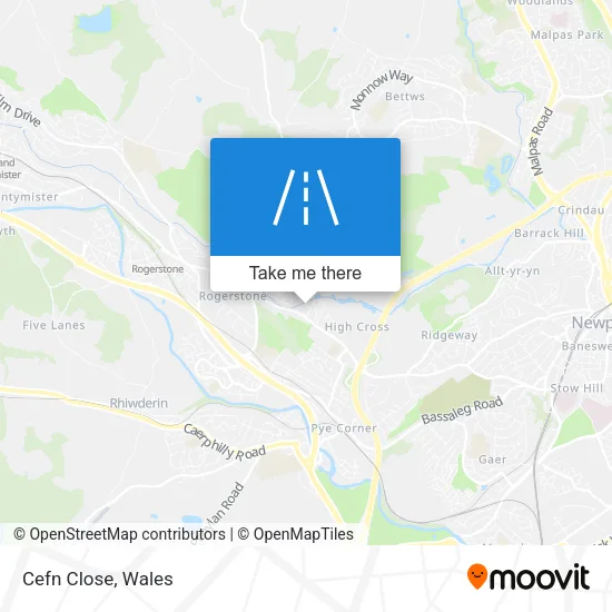 Cefn Close map
