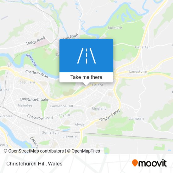 Christchurch Hill map
