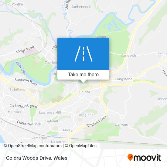 Coldra Woods Drive map