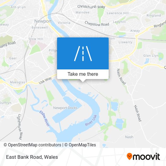 East Bank Road map