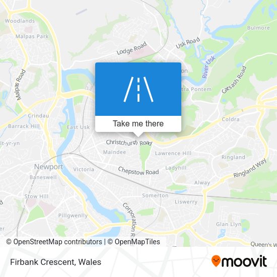 Firbank Crescent map