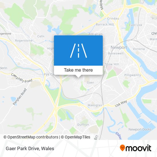 Gaer Park Drive map