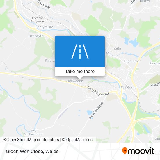 Gloch Wen Close map
