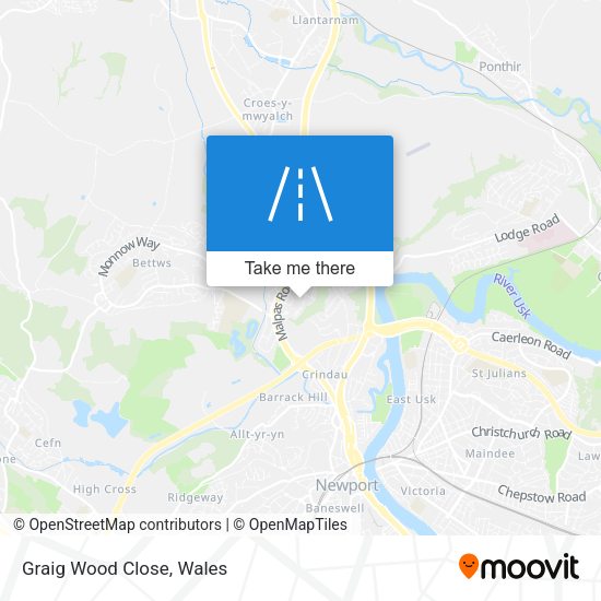 Graig Wood Close map