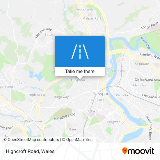 Highcroft Road map